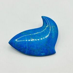 Vintage Blue Apatite Gem Stone brooch